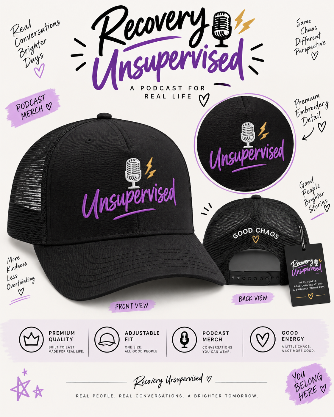 Black Trucker Hat