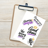 Sticker Sheet #2 — Purple & Black — Original